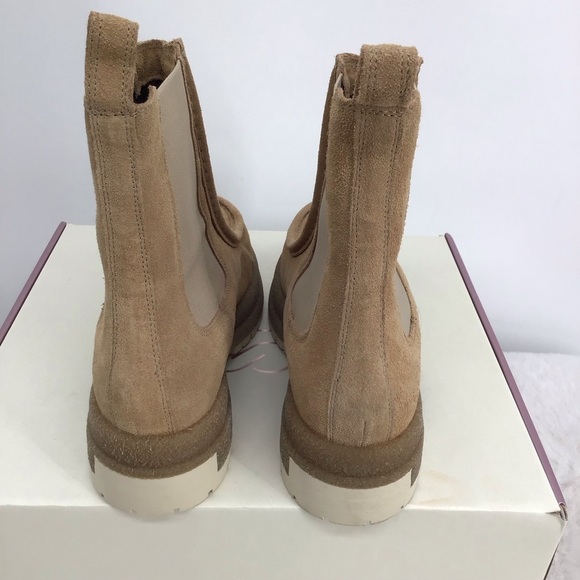 CALIA SAMIE Moc Toe Pull-On Style Suede Leather Boots NWT Tan Winter Size 7 - Picture 5 of 12